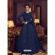 Navy Blue Latest Designer Heavy Embroidered Party Wear Anarkali Suit