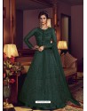 Dark Green Latest Designer Heavy Embroidered Party Wear Anarkali Suit