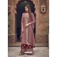 Old Rose Heavy Designer Party Wear Faux Georgette Palazzo Suit