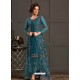 Blue Designer Party Wear Super Net Pakistani Suit