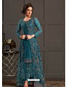 Blue Designer Party Wear Super Net Pakistani Suit