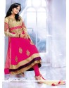 Exceptional Pink Georgette Anarkali Salwar Suit