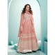 Peach Latest Real Georgette Designer Wedding Anarkali Suit