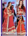 Aishwarya Rai Bachchan Red A Line Lehenga Choli