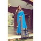 Blue Designer Traditional Wear Pure Silk Sari