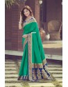 Jade Green Designer Traditional Wear Pure Silk Sari