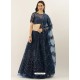 Navy Blue Latest Designer Wedding Wear Lehenga Choli