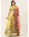 Light Yellow Latest Designer Wedding Wear Lehenga Choli