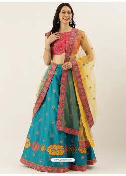 Blue Latest Designer Wedding Wear Lehenga Choli