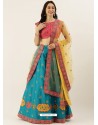 Blue Latest Designer Wedding Wear Lehenga Choli