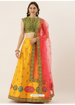 Yellow Latest Designer Wedding Wear Lehenga Choli