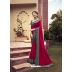 Rose Red Designer Traditonal Party Wear Silk Sari