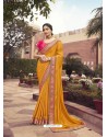 Yellow Designer Traditonal Party Wear Silk Sari