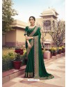 Dark Green Designer Traditonal Party Wear Silk Sari