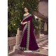 Deep Wine Designer Traditonal Party Wear Silk Sari