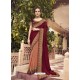 Maroon Designer Traditonal Party Wear Silk Sari