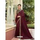 Maroon Casual Designer Printed Georgette Sari