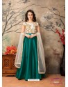 Teal Dazzling Designer Party Wear Lehenga Choli