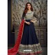 Navy Blue Latest Designer Heavy Embroidered Party Wear Anarkali Suit