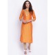 Orange Designer Readymade Party Wear Kurti