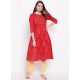 Red Designer Readymade Party Wear Kurti