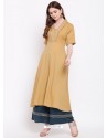 Beige Designer Readymade Party Wear Kurti