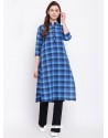 Blue Designer Readymade Party Wear Kurti