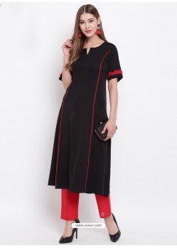 Black Designer Readymade Party Wear Kurti