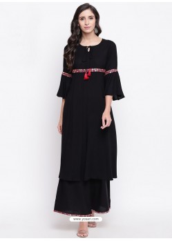 Black Designer Readymade Party Wear Kurti