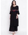 Black Designer Readymade Party Wear Kurti