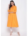 Mustard Designer Readymade Party Wear Kurti