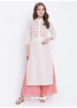 White Designer Readymade Party Wear Kurti