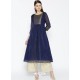 Navy Blue Designer Readymade Party Wear Kurti