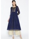 Navy Blue Designer Readymade Party Wear Kurti