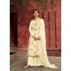 Off White Designer Silk Minakari Jacquard Palazzo Salwar Suit