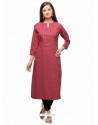 Old Rose Designer Casual Wear Fancy Liling Silk Kurti