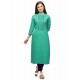 Aqua Mint Designer Casual Wear Fancy Liling Silk Kurti