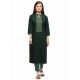 Dark Green Designer Casual Wear Fancy Liling Silk Kurti