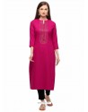 Rani Designer Casual Wear Fancy Liling Silk Kurti