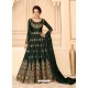 Dark Green Latest Designer Heavy Embroidered Party Wear Anarkali Suit