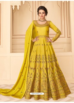 Corn Latest Designer Heavy Embroidered Party Wear Anarkali Suit