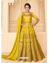 Corn Latest Designer Heavy Embroidered Party Wear Anarkali Suit