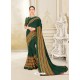 Dark Green Scintillating Latest Designer Party Wear Sari