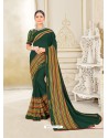 Dark Green Scintillating Latest Designer Party Wear Sari