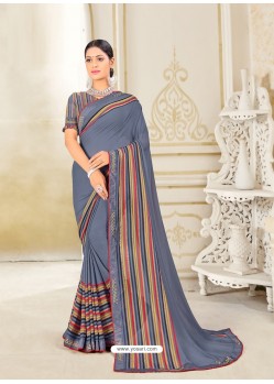 Pigeon Scintillating Latest Designer Party Wear Sari