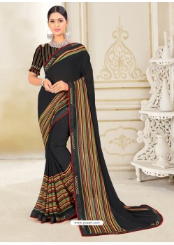 Black Scintillating Latest Designer Party Wear Sari