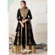 Black Latest Designer Heavy Embroidered Party Wear Front-Cut Anarkali Suit