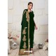 Forest Green Latest Designer Heavy Embroidered Party Wear Front-Cut Anarkali Suit