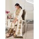 Off White Latest Designer Heavy Embroidered Party Wear Front-Cut Anarkali Suit