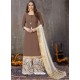 Copper Designer Party Wear Embroidered Palazzo Suit